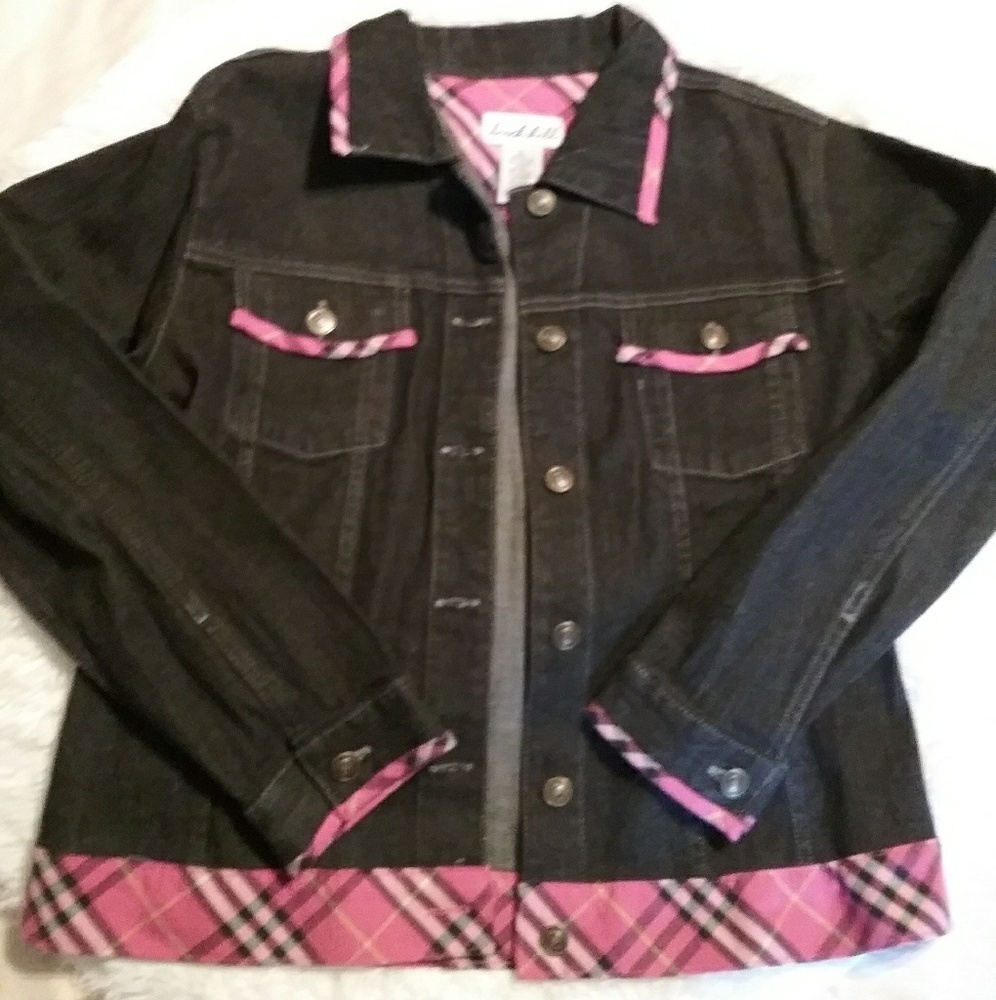 Women's small black and pink fancy jacket
